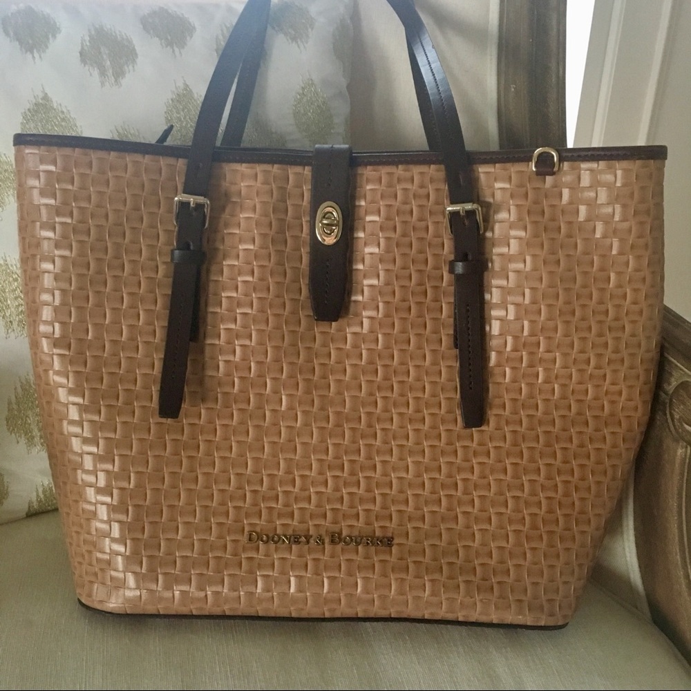 Dooney & Burke Brown Leather Weave Bag